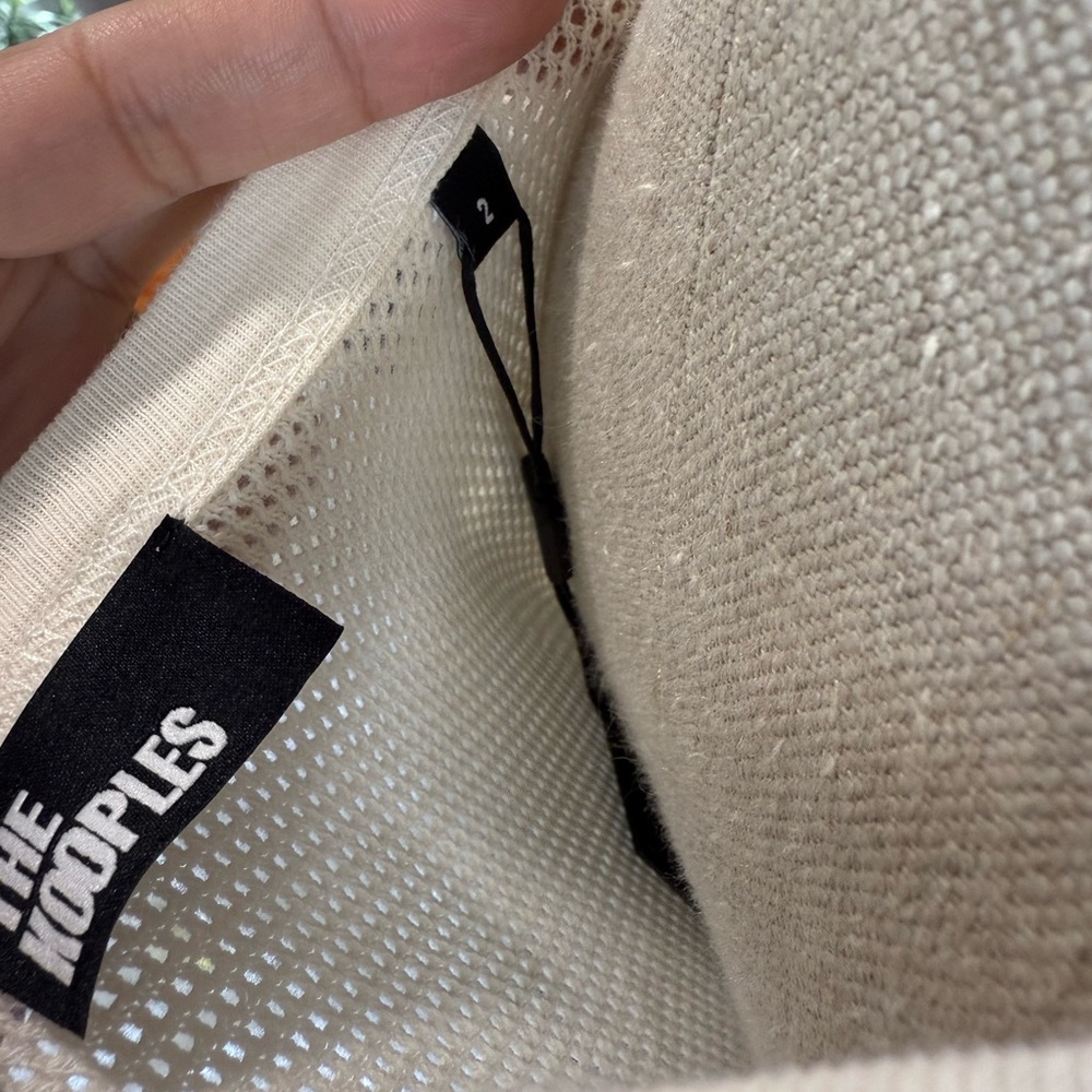 Kooples Cream Sleeveless Top with Emblem - Picture 6 of 7